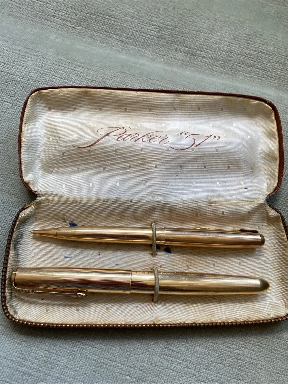 Parker 51 vintage gold-plated set
